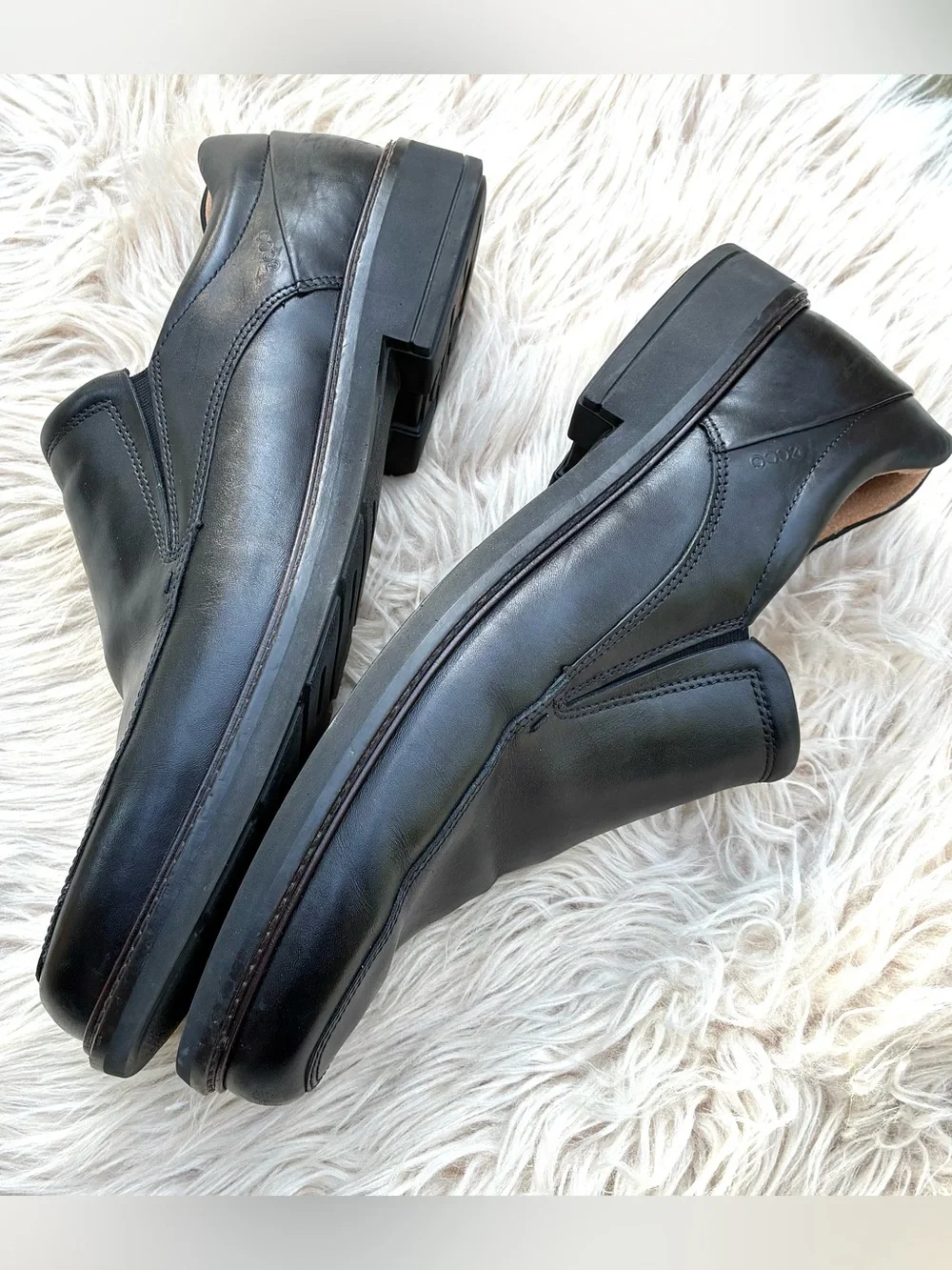 Ecco Mens Holton Apron Toe Slip On Loafer Shoes Sz 13